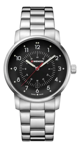 comprar Reloj Avenue 42 Mm Correa Acero Dial Negro Wenger