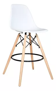 Silla Fija De Diseño Bonno Eames Blanca Cajero