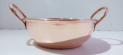 Imagen 2 de 6 de Paila De Cobre Diámetro 16 Alto 6 Cm Artesanía Chilena