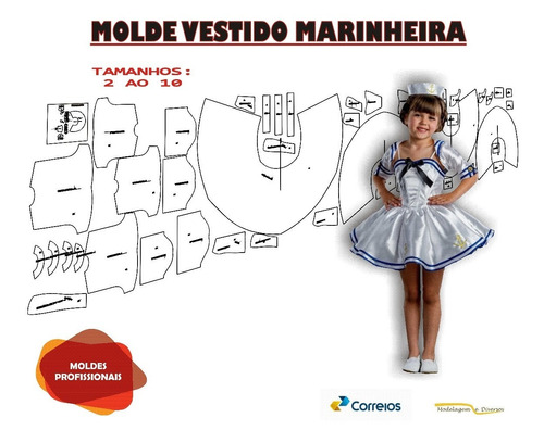 Molde Vestido Marinheira 2 Ao 10 Envio Email