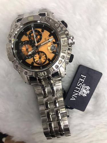 Relógio G0194ht Festina Bike Tour Linha Siver Orange Ofertão