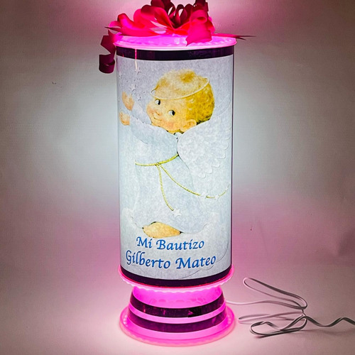 Centros De Mesa Angelitos 10 Unidades Con Luz 38 Cm Recuerdo