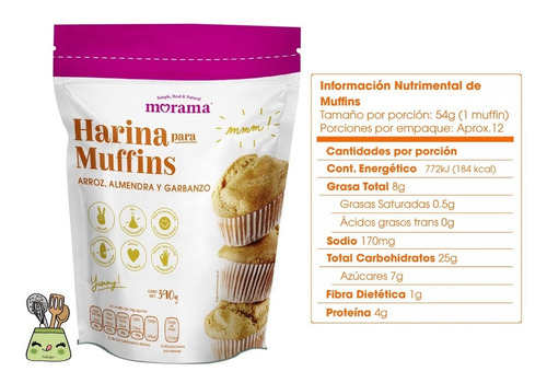 Harina Muffins Veganos Morama Ideal Dieta Keto - Fralugio