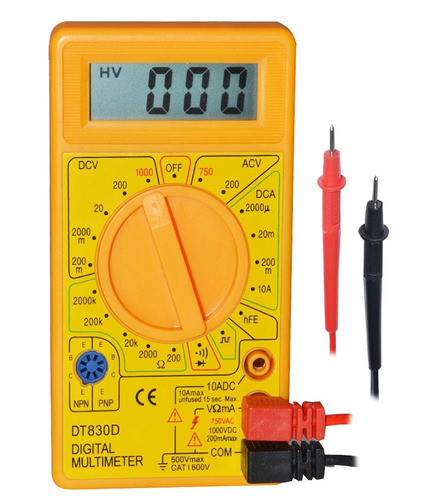 Tester Multimetro Digital Dt-830d Con Medidor De Temperatura