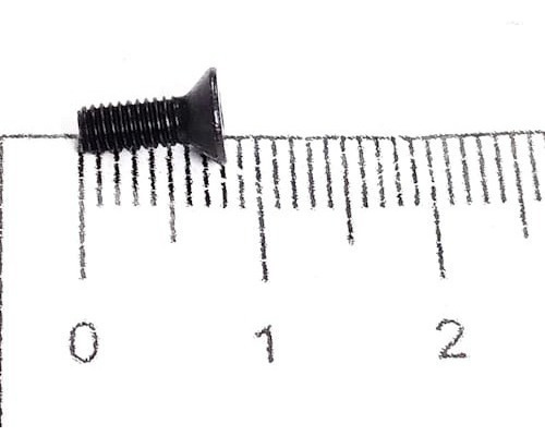 Parafuso Chato Phillips M3 X 8mm Oxidado Preto - 10 Peças