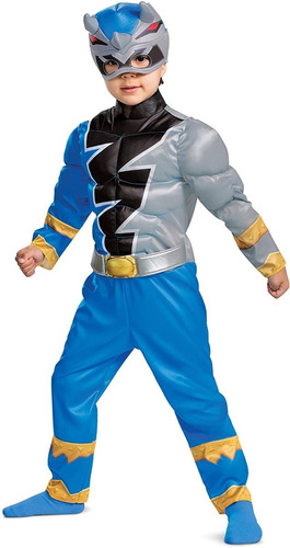 Disfraz Power Ranger Azul Dino Fury Original Niño