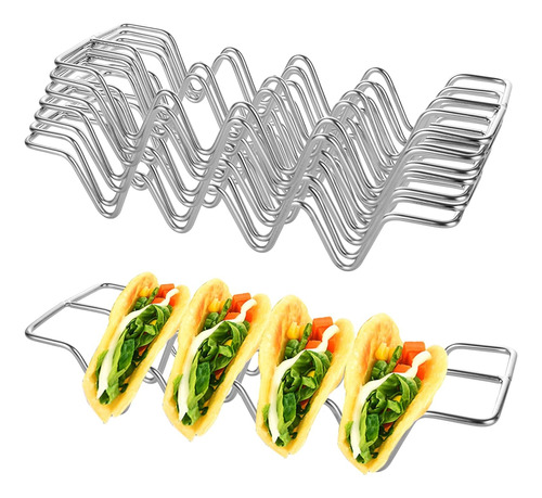 Juego De 8 Soportes Para Tacos De Acero Inoxidable, Soporte 