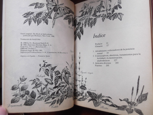 El Libro De Los Afrodisiacos Dr. Raymond Stark Martinez Roca (Usado)