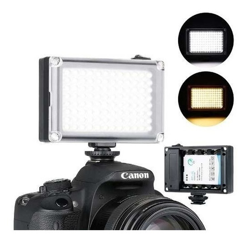Iluminador Led Hd-160 Camera Canon 70d T5i 96 Leds