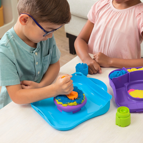 Kinetic Sand, Squish Motion, Con Arena Y Herramientas Multicolor