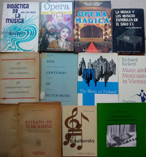 Lote De 4 Libros De Música . Opera, Clásica... A Elección. 