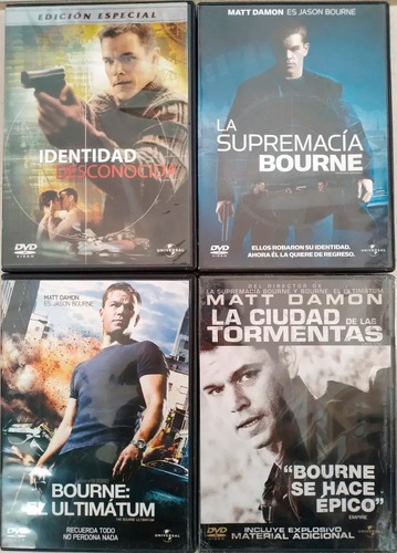 Paquete Dvd Películas Bourne Trilogia Matt Damon Greengrass