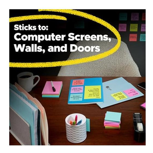 Post-it Súper Notas Sticky, 3 In X 3 En