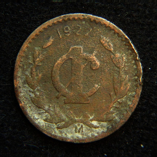 Moneda Un 1 Centavo 1922 Fecha Clave Monograma Bronce