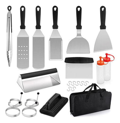 Juego De 16 Accesorios Para Parrilla, Espátula De Acero Inox