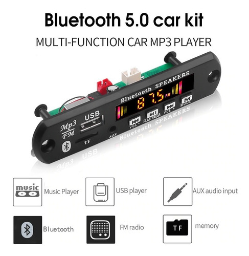 Decodificador Bluetooth Radio Fm Usb Mp3 Actualiza Equipos