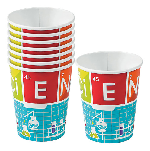 Fun Express Vaso Papel Multicolor Vibrante Para Fiesta 9 8