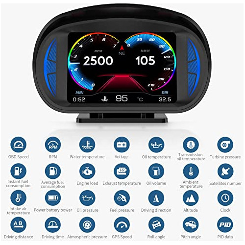 Velocímetro Digital Obd2, Pantalla Universal Automóvi...