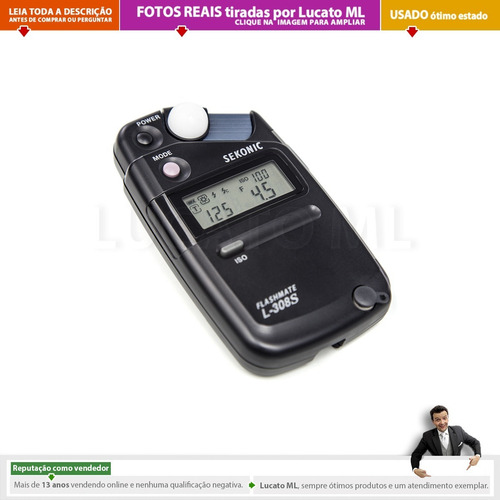 Fotômetro Impecável Flashmate Sekonic L308s + Alça