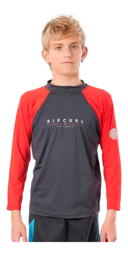 Lycra Rip Curl Boys Shockwaves Uv - Rojo - La Isla