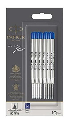 Recambios De Tinta Para Bolígrafo Parker Quinkflow, Punta Me