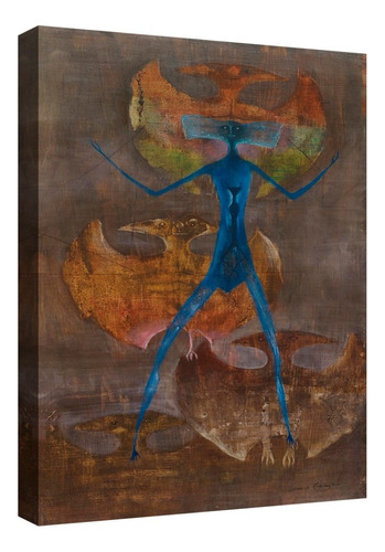 Cuadro Decorativo Canvas Coleccion Leonora Carrington 60x45 Color Bat Men How True My Love Armazón Natural