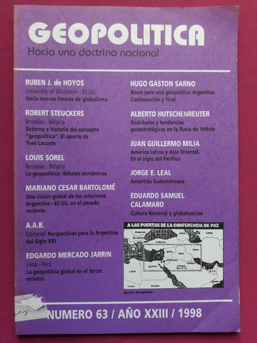 Geopolitica Hacia Una Doctrina Nacional N° 63 - Año 23 1998