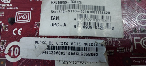 Imagem 4 de 10 de Placa De Video Msi Nvidea Nx8400gs-512e - 512mb - Usada