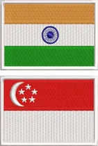 Comprar Bordado Bandeira Índia E Singapura P\u002F Jaquetas Colete Ban125
