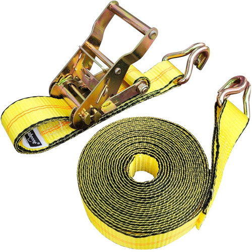 Cinta Amarre T/ Crique 38mm X 6mt Linga Malacate Traca Traka Color Amarillo