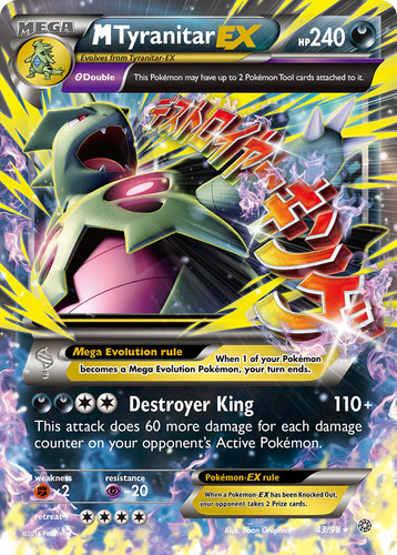 Mega M Tyranitar Ex - 43/98 - Oversized Promo Tyranitar (Usado)