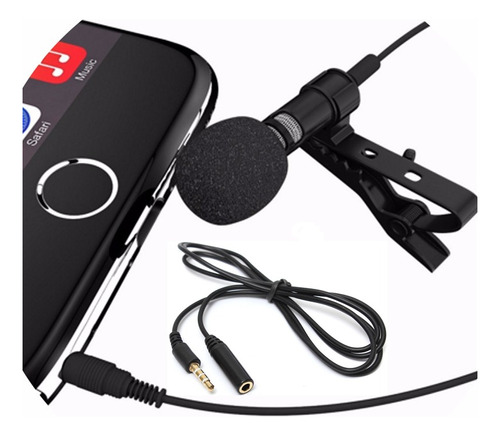 Microfone Youtuber Celular Lapela Android iPhone + Extensor