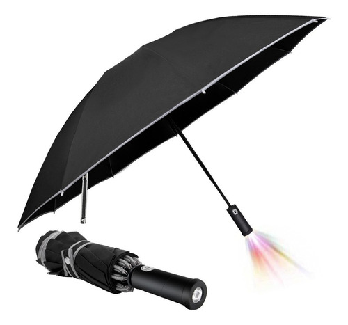 Paraguas Plegable Con Luz Led Automático Parasol