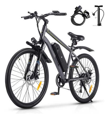 Honey Whale S8 Bicicleta Eléctrica De 7 Vel. Pila Extraíble Gris Oscuro