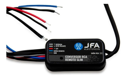 Conversor Fio Para Rca Remoto Slim 12v Jfa Automotivo Cd Dvd