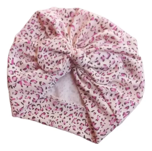 Gorro De Bebe Turbante Algodon Animal Print 0 A 3 Meses Estampado