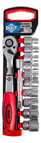 Juego De Llave Criquet Bulit 10 Tubos + Alargue - 1/2 - S800