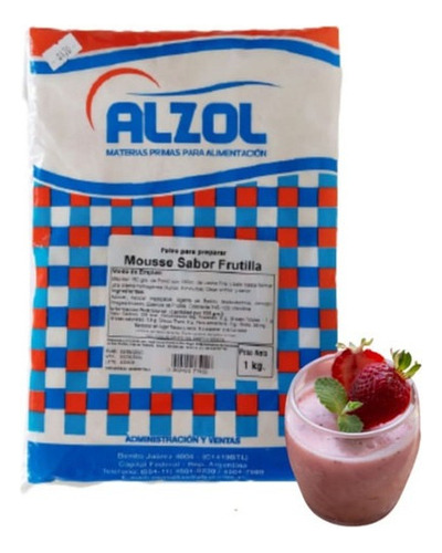 Mousse De Frutilla Alzol X 1 Kg