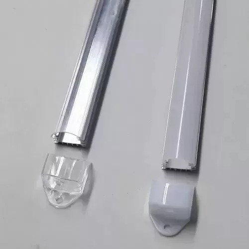 250 Calha Perfil De Aluminio P/ Barra Led. Transpar/leitoso