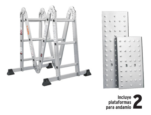 Escalera De Aluminio Multipropósito Truper 100495 No Aplica