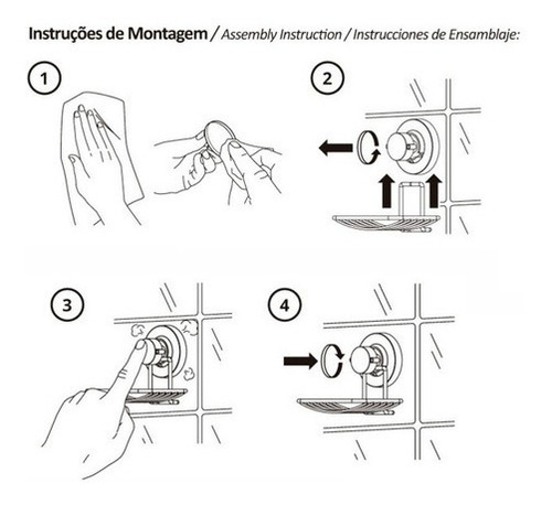 Imagen 3 de 4 de Soporte Para Detergente Y Esponja Con Ventosa