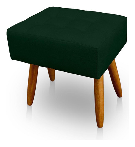 Kit 2 Puff Retangular New Sala E Quarto Suede Verde- Jylcrom