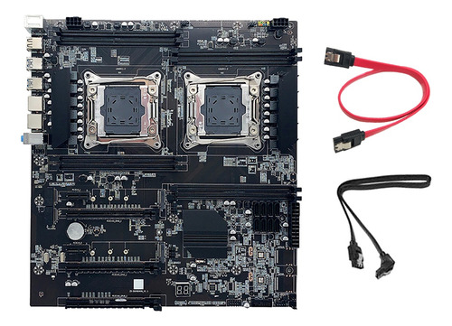 Placa Base Minera De Doble Zócalo X99 Con 2 Cables Sata Lga2