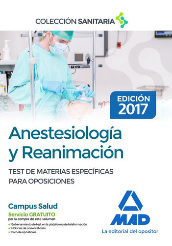 Libro Anestesiologia Reanimacion Test Comentados De Mater...
