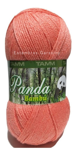 Estambre Panda 25% Fibra De Bambú 75% Lana Australiana Color Coral