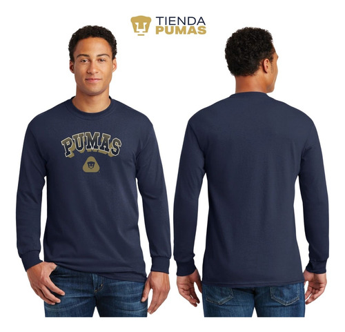 Playera Deportiva M Larga Hombre Pumas Unam Pumas 3d