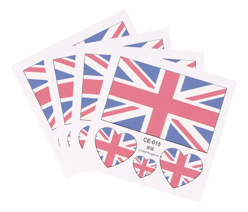 Set De 10 Pegatinas Con La Bandera Nacional Británica