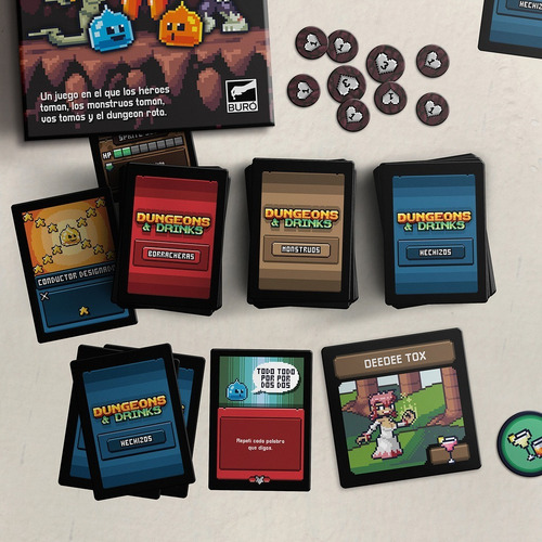 Imagen 2 de 6 de Juego De Mesa Dungeons & Drinks Bureau Muy Lejano