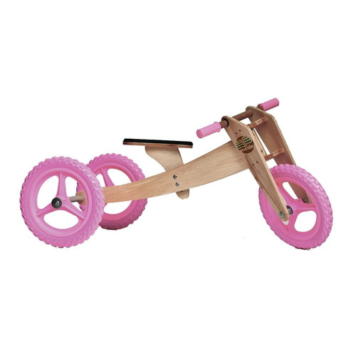 Imagem 5 de 7 de Kit Bicicleta Equilíbrio Triciclo 1-5 Anos Woodbike 3 Em 1