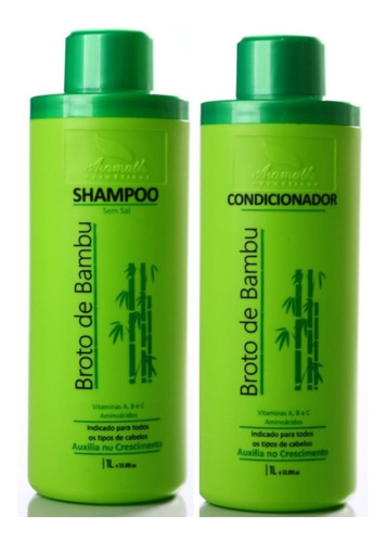 Kit Shampoo + Condicionador Broto De Bambu Aramath 2x1l